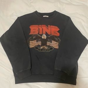“Vintage Bing Sweatshirt” Anine Bing Sweater Eagle & American Flag XS